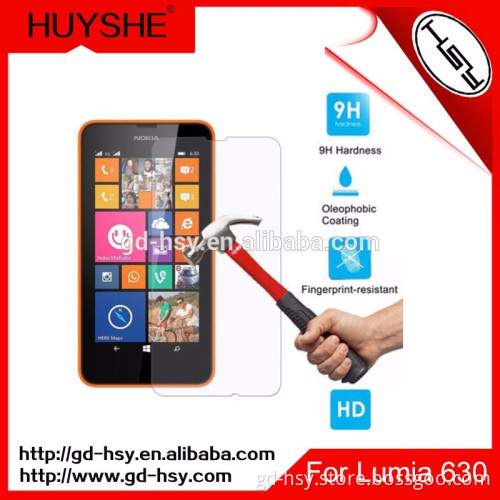 HUYSHE import mobile phone accessories 9h clear screen protector for Nokia lumia 630 tempered glass screen protector
